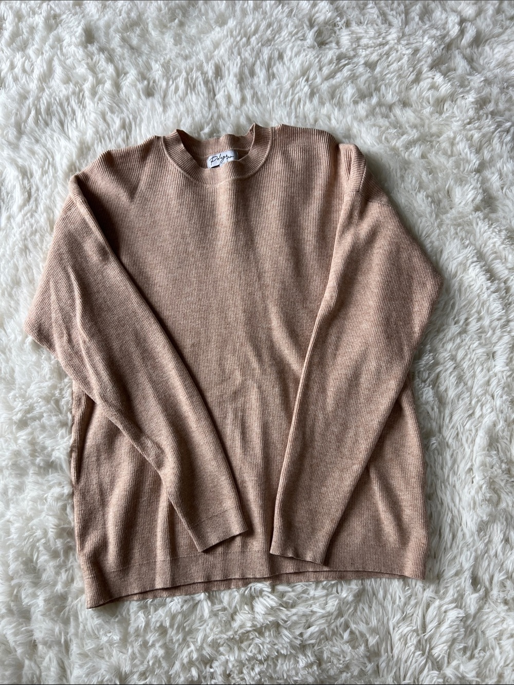 Polagram Women's Crewneck Sweater in Light Brown